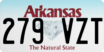 AR license plate 279VZT