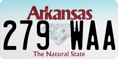 AR license plate 279WAA