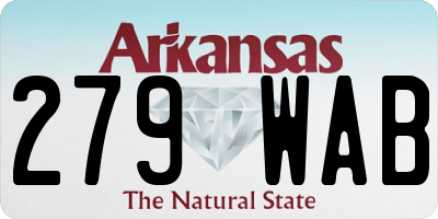 AR license plate 279WAB