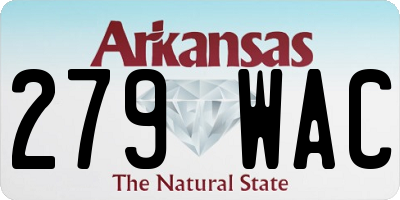 AR license plate 279WAC