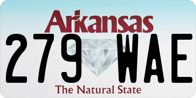 AR license plate 279WAE