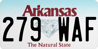 AR license plate 279WAF