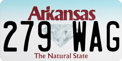 AR license plate 279WAG