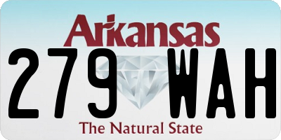 AR license plate 279WAH