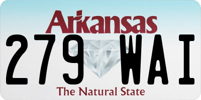 AR license plate 279WAI