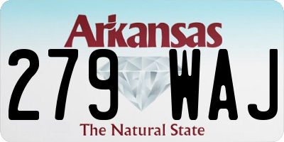 AR license plate 279WAJ
