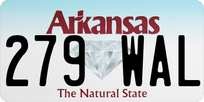 AR license plate 279WAL
