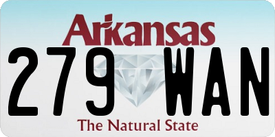 AR license plate 279WAN