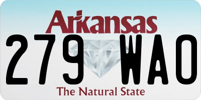 AR license plate 279WAO