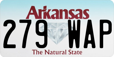 AR license plate 279WAP