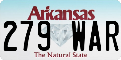 AR license plate 279WAR