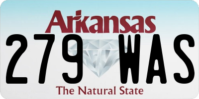 AR license plate 279WAS