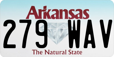 AR license plate 279WAV