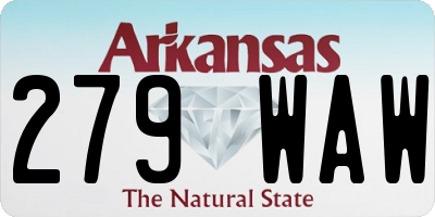 AR license plate 279WAW