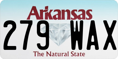 AR license plate 279WAX