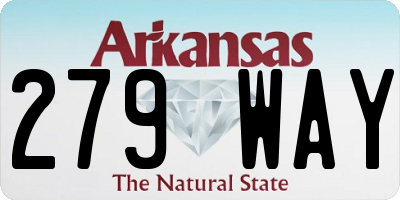 AR license plate 279WAY
