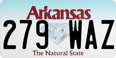 AR license plate 279WAZ
