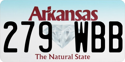 AR license plate 279WBB