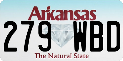 AR license plate 279WBD