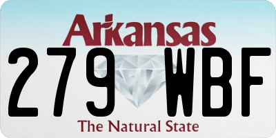 AR license plate 279WBF