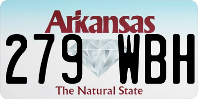 AR license plate 279WBH