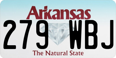 AR license plate 279WBJ