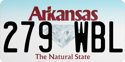 AR license plate 279WBL