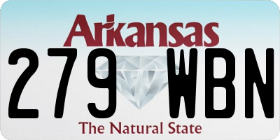 AR license plate 279WBN