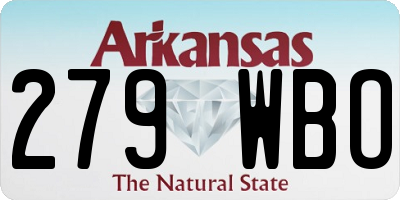 AR license plate 279WBO