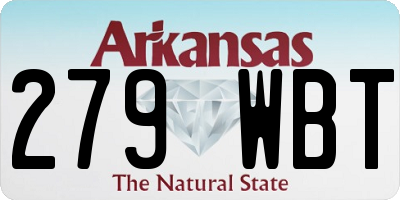 AR license plate 279WBT