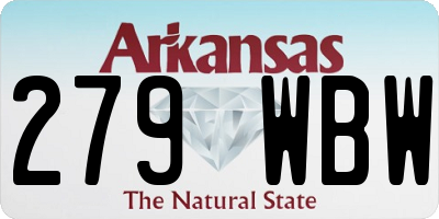 AR license plate 279WBW