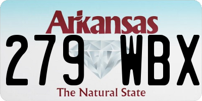 AR license plate 279WBX