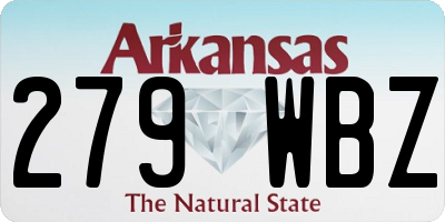 AR license plate 279WBZ
