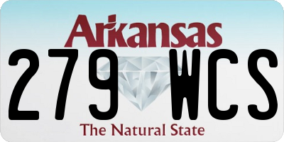 AR license plate 279WCS