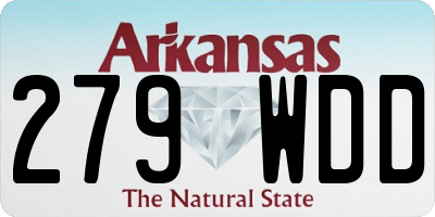 AR license plate 279WDD