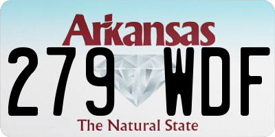 AR license plate 279WDF