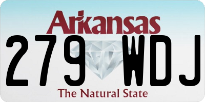 AR license plate 279WDJ