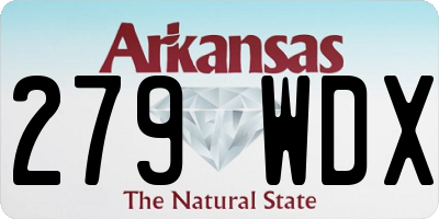 AR license plate 279WDX