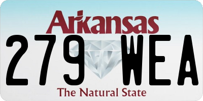 AR license plate 279WEA