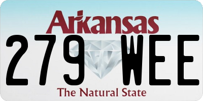 AR license plate 279WEE
