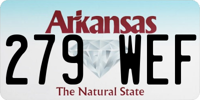 AR license plate 279WEF