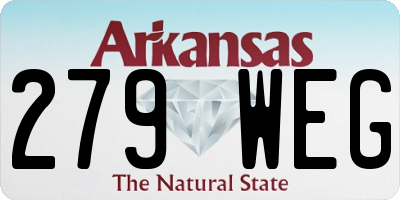 AR license plate 279WEG