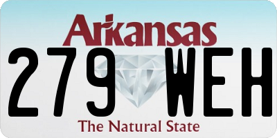 AR license plate 279WEH