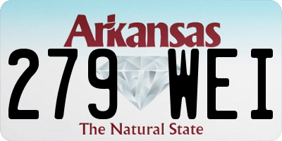 AR license plate 279WEI
