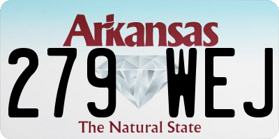 AR license plate 279WEJ