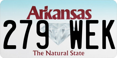 AR license plate 279WEK