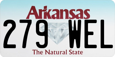 AR license plate 279WEL