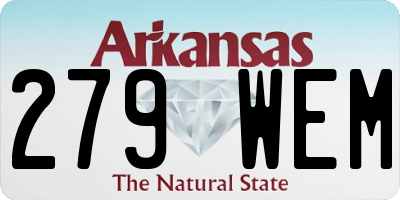 AR license plate 279WEM