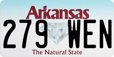 AR license plate 279WEN