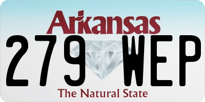 AR license plate 279WEP